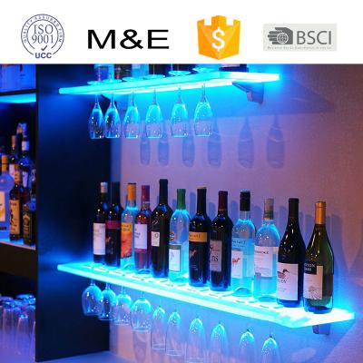 China BSCI Factory Eco-friendly OEM LED Retail Advertising Acrylic Liquor Bottle Show LED Liquor Display Stand for sale