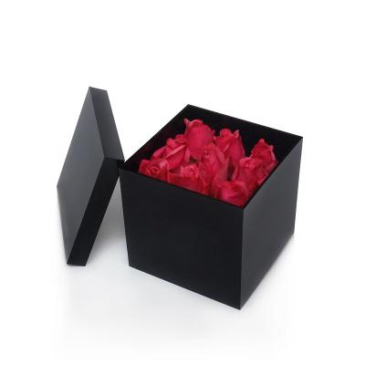 China Acrylic Rose Flower Display BSCI Plant Black 9 Flowers Box Acrylic Flower Box For Rose Plexiglass Rose Flower Box for sale