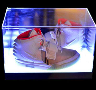 China BSCI Acrylic Factory Custom LED Display Case Light Up Storage Container Acrylic Clear Shoe Box for sale