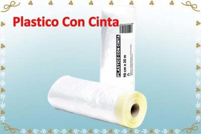 China Pre-Taped Masking Film/ Plastico Con Cinta For Painting for sale