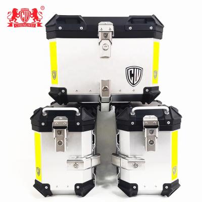 China C3-SET 40L+28L Motorcycle Aluminum Aluminum Tail Case Top Box With Quick Structure for sale