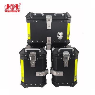 China W4-SET 40L+32L CHENGWEI Motorcycle Aluminum Side Case Motorcycle Top Tail Box for sale