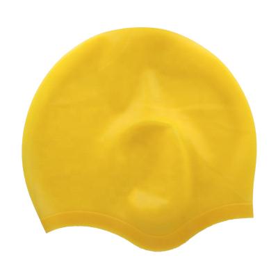 China 100% waterproof silicone swim cap professional training competition hat wholesale waterproof swim hat for sale