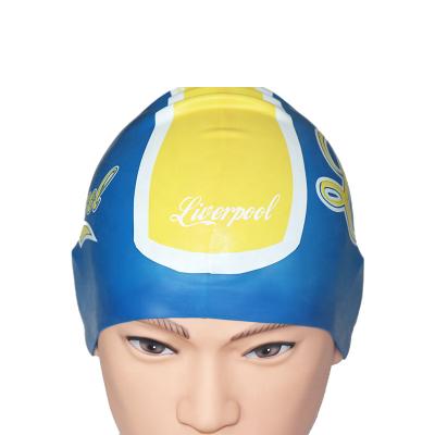 China Hot Custom Silicone Swim Cap Hat Arena Swim Cap Printed Waterproof Swim Cap for sale