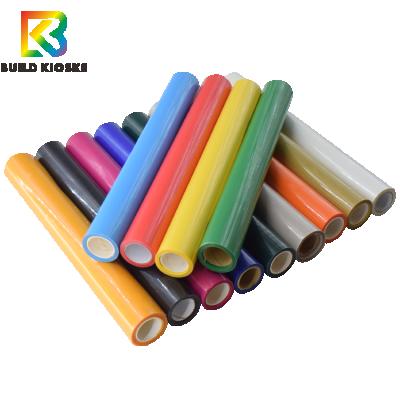 China Apparel BUILDKIOSKS PVC Heat Transfer Vinyl Film Rolls HTV 0.6*25m Roll Iron On Vinil Textil For Shirts for sale