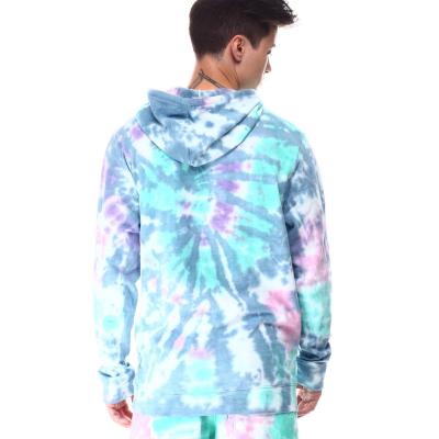 China Anti-wrinkle wholasale hoodies mens sublimation printed fashionable splice color hoodies hip hop hoodies for sale