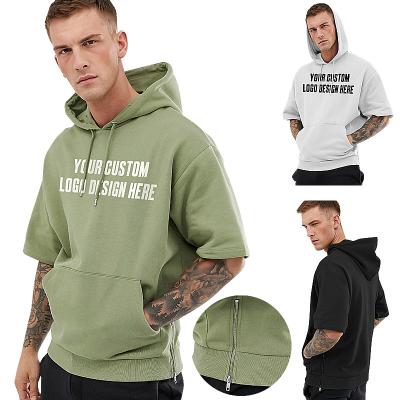 China OEM ODM Style New Fashion Anti-pilling Casual Men's Short Sleeve Hoodies for sale