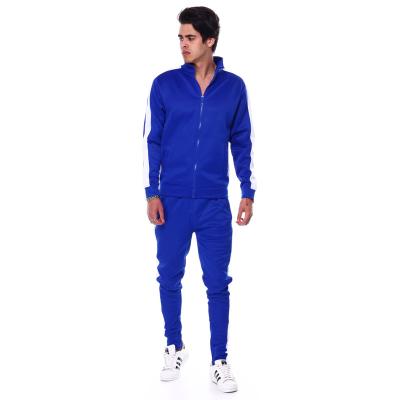 China Anti-UV Simple Blue Slim Fit Gym Fitness OEM Running Tracksuits For Me for sale