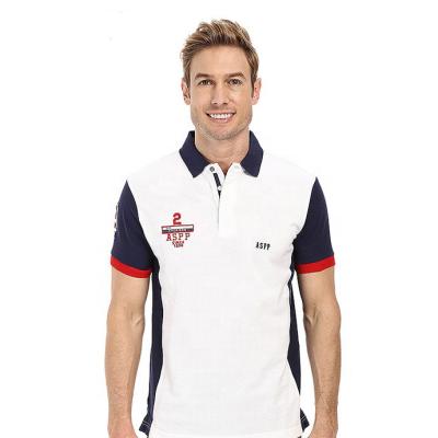 China Men's Anti-Shrink Polo Popular Style Embroidered Polo Cotton Polo Shirt Custom Design for sale