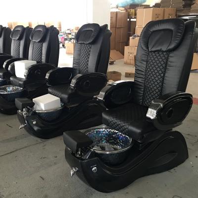 China Hot Sale Modern Black Color Luxury Goods Manicure Pedicure Spa Massage Chair For Nail Salon for sale