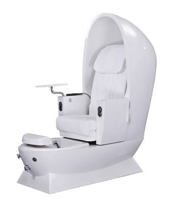 China Modern Luxury Durable Nail Salon Furniture Luxury White Egg Shaped Pedicure Spa Massage Chair For Nail Salon for sale