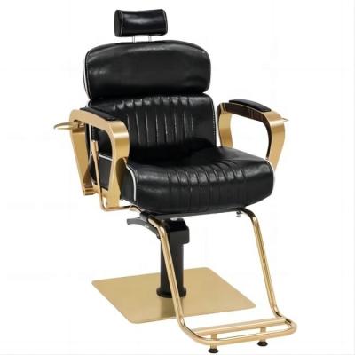 China Modern Barber Chair And Gold Cheap Prices Black High Quality Reclining Salon Chair for sale