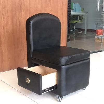 China Comfortable Customized Color Pedicure Technician Foot Stool Chair For Nail Salon Staff for sale