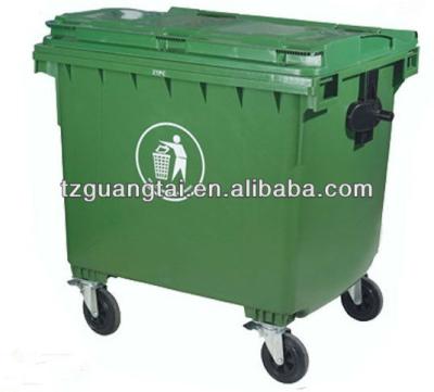 China Sustainable Competitive Price 660L Plastic Trash Can With Wheels for sale