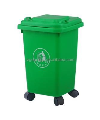 China Virgin HDPE HOT SALE! ! ! Plastic waste container EN840 with wheels 50L for sale