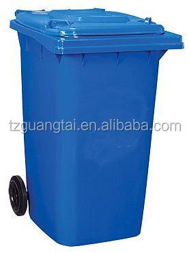 China Sustainable Blue Color Wheelie Rubbish Bin Plastic Waste Bin 120Liter for sale