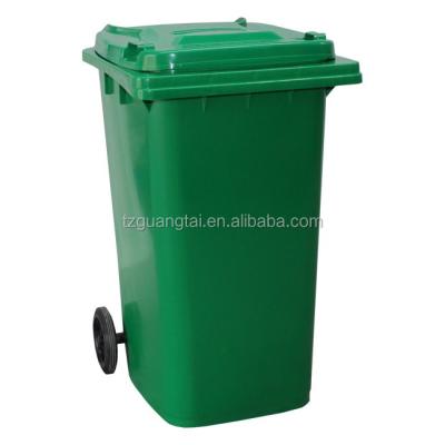 China Wheelie sustainable plastic bin in 240 liter green waste container for sale