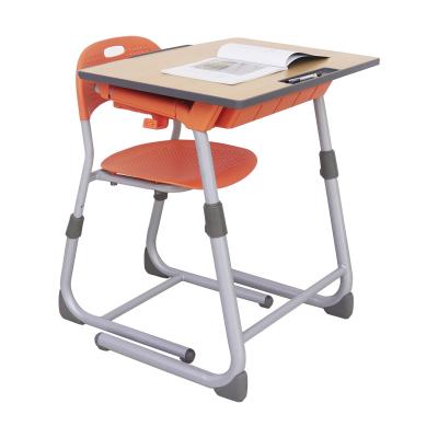 China Modern Orange Customized Simple School Desk And Chair For Kids for sale