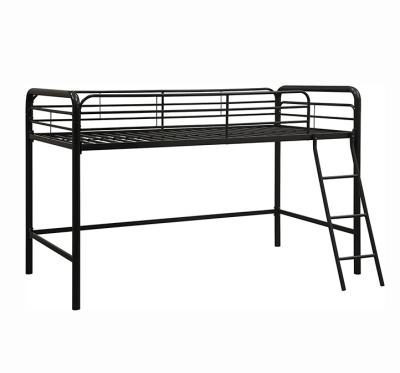 China Modern 105CM Junior Loft Bed Frame With Ladder Black for sale