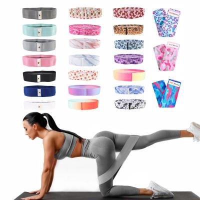 China Custom Gym Flexible Workout Bandas de Logo Elastic Resistance Peach Bands /Stretch/Hip Booty Exercise Bands Set for sale