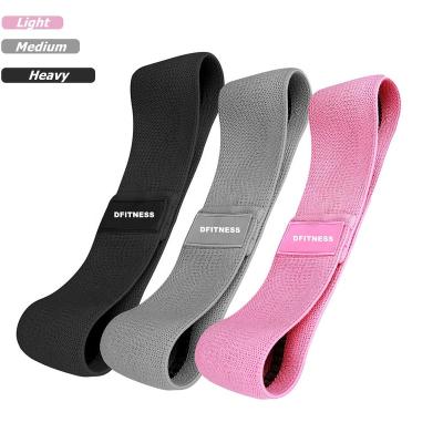 China Home Exercise Set With Custom 3 Colors Label Fabric Fitness Hip Circle Band / Booty Band for sale