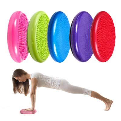 China 34*5cm PVC Inflatable Shimmy Cushion Durable Balance Pad Massager with Pump Disc Balancing Cushions for Home and Gym for sale