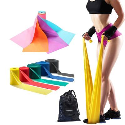 China Fitness theraband latex yoga band/bodybuilding stretch/high roll long lasting resistance band physiotherapy band for sale