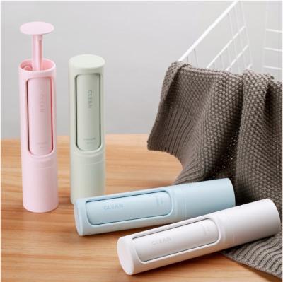 China Portable Viable Self Cleaning Hair Remover Mini Pet Dog Brush Pet Fur Hair Remover Travel Fiber Brush for sale