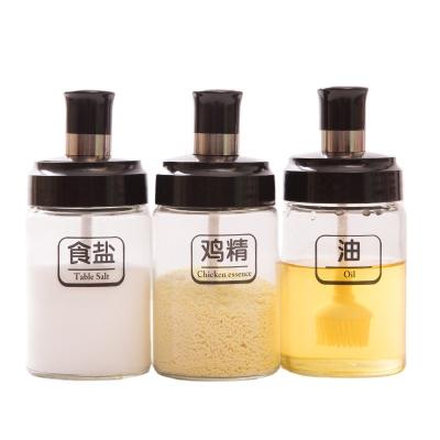 China Hot-selling Senzhiwei factory direct sales 250ml lead-free glass spice jar minimalist square sealed tank with spoon for sale