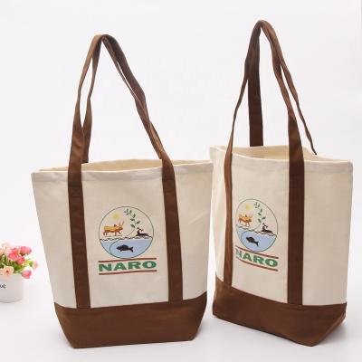 China Wholesale Recyclable Black Bag 100% Tote Cotton Bag Organic Promotional Canvas Fabric Handle Bag for sale