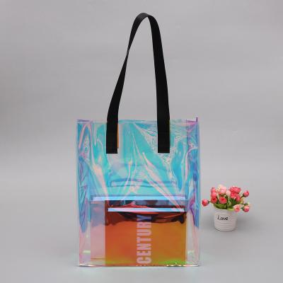 China Durable Goods Using Various Custom Makeup Cosmetic Personalized Laser Clear PVC Bag for sale