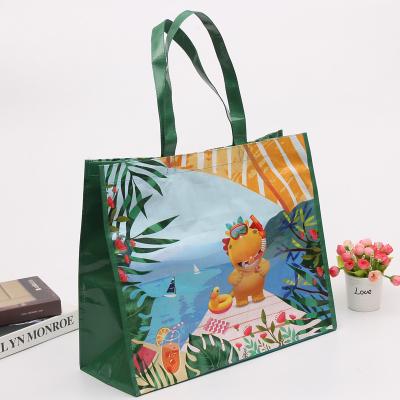 China Fashion Aseptic Style Customized Color Reusable PP Woven Shopping Bag for sale