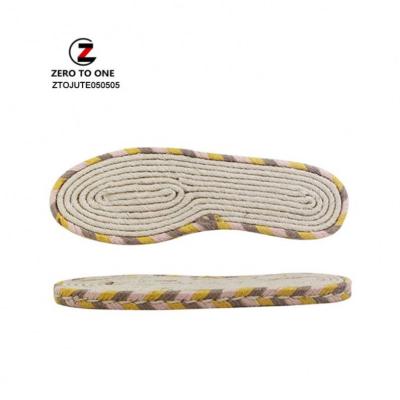 China Best Price Custom Made Jute Fiber Rope Hot Sale Durable Sneakers Color Printed Shoes Rope Sandals Jute Sole Wedge Sole for sale