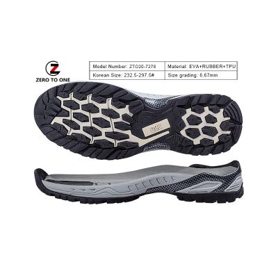 China Well-Design Eva Rubber Shoe Sole Practical Breathable EVA+RUBBER Jinjiang High-Elasticity Hiking Shoes Outsole for sale