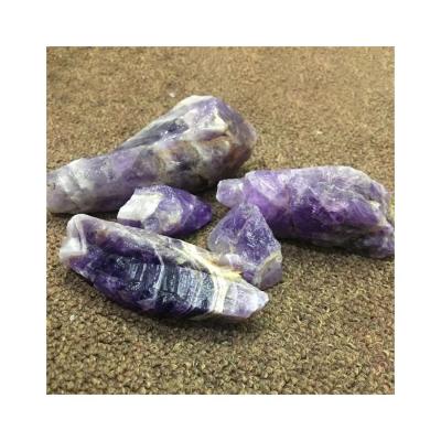 China Wholesale Natural Amethyst Crystal Tumbled Stone From Africa Crystal Gravel Wolf Teeth Shape for sale