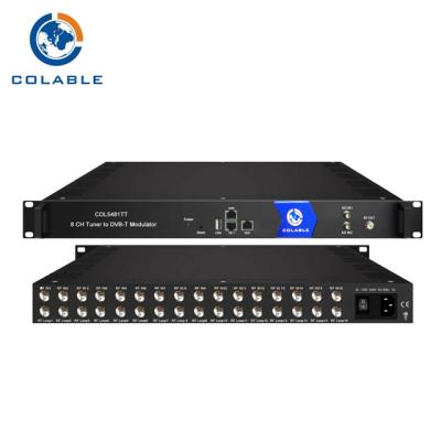 China 16 Channel DVB S2 To DVB T Modulator Transmodulator With 8 * RF Output COL5481TT for sale