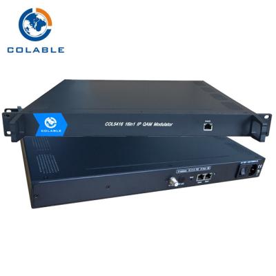 China Digital TV 16 In 1 Edge IP QAM Modulator With Mux & Scr For Annex A B C COL5416 for sale