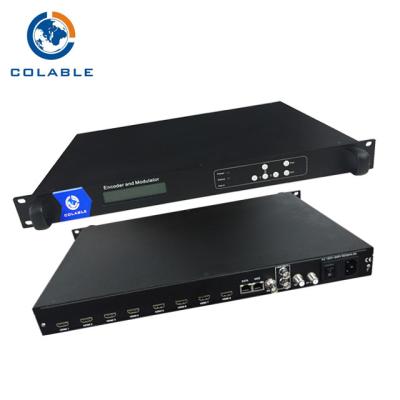 China Digital Audio Video HD SD To RF QAM Encoder Modulator With 4 / 8 Channel Input COL5011U for sale