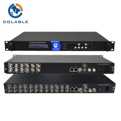 China 4 Ch 8 Ch Digital Encoder Modulator , MPEG - 2 AV To DVB T Encoder Modulator for sale