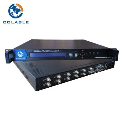 China FTA Digital Satellite Receiver Decoder 6 DVB - S2 ASI Mux To IP Demodulator COL5881A for sale