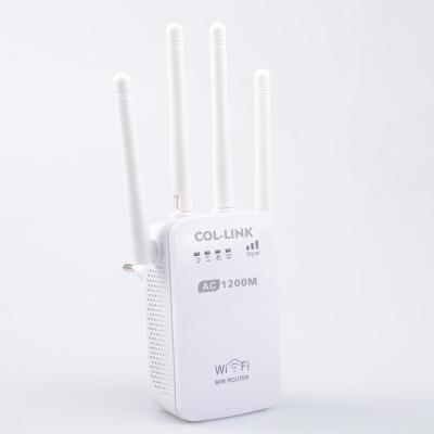 China 2.4G 5G 1200Mbps Dual band Wifi Wireless Router with Convenient wall plug COL-AC05 for sale