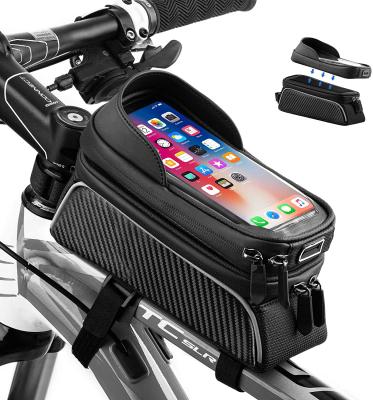 China Bike Bag With Mobile Phone New Design Bike Pouch Waterproof Bike Accessories Cycling Mobile Phone Case for sale