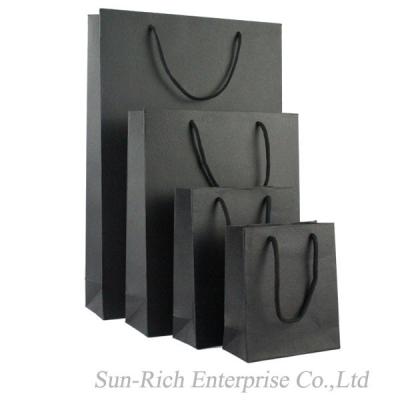 China Wholesale Black paper bag gift bag Custom Logo available for sale