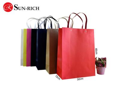 China Wholesale Small Paper Gift Bag With Flat Paper Rope Handle for sale