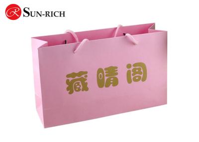 China Customized Pink Printed paper bag for gift , garments for sale