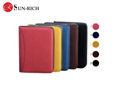 China Pu Leather Manager folder notebook with zipper and Calculator for sale