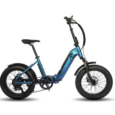 China Wholesale ebike 48v500w cruiser aluminum alloy TEENESS factory price tire electric folding bike beach electric bike for sale