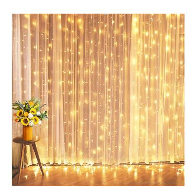 China Amazon String Light RGB Vends IP44 RGB Multicolor Optional 3*3m Twinkle 300 LED Window Curtain String Light Curtain Fairy Lights for sale