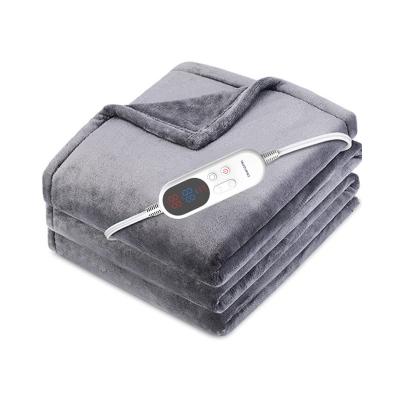 China PORTABLE Heated Blanket Electric Throw - Soft Fleece Electric Blanket 6 Heat Settings Heating Blanket with 4 Time Settings for sale