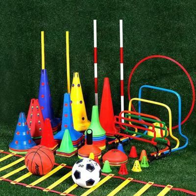 China PE Training Marker Football Soccer Sports Training Cones Flexible Hurdles Agility Cones Kit With Carry Bag for sale